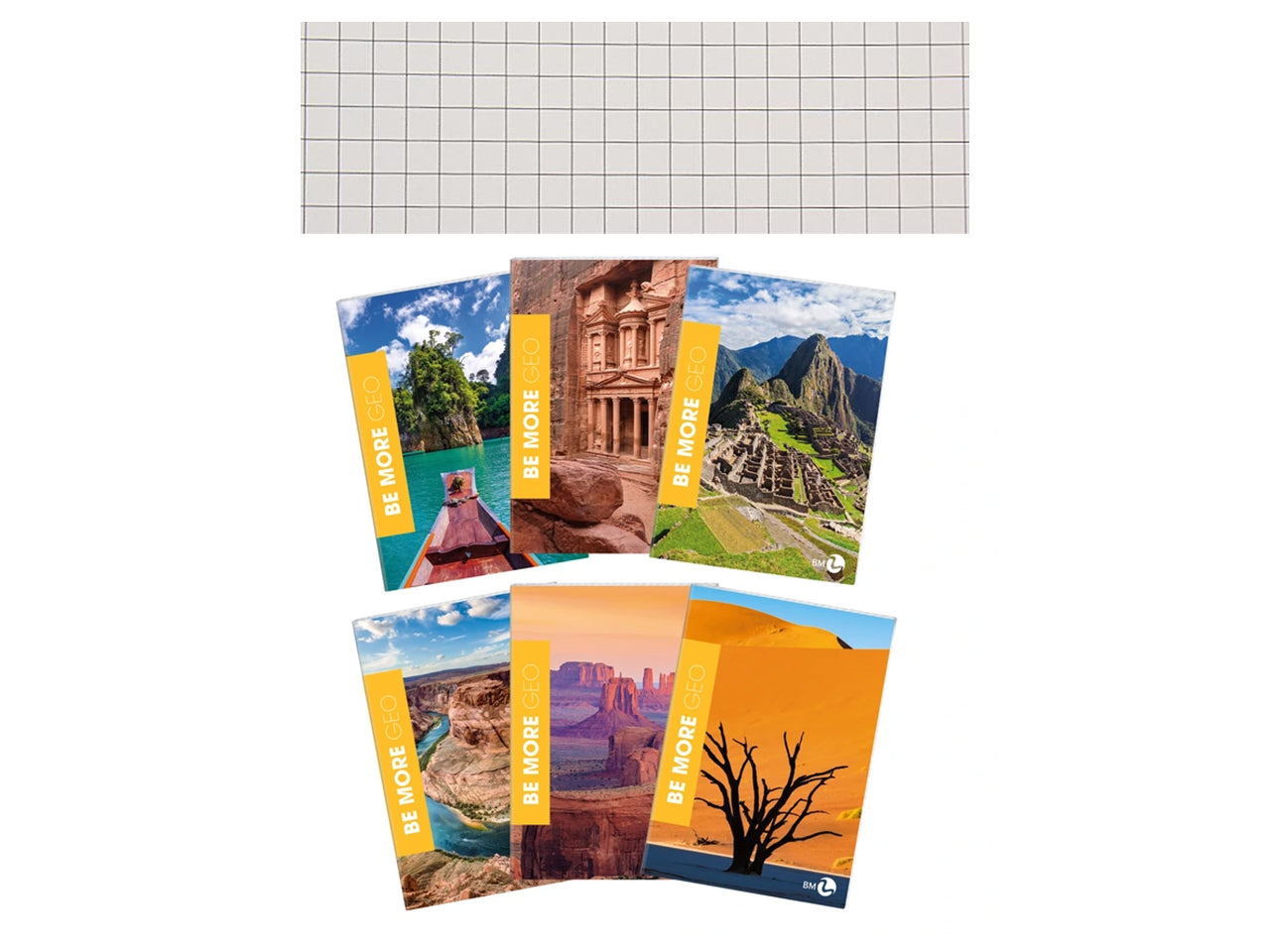 Quaderno maxi geo 21x29,7cm pagine 72 + r rigatura 5mm set da 10 quaderni