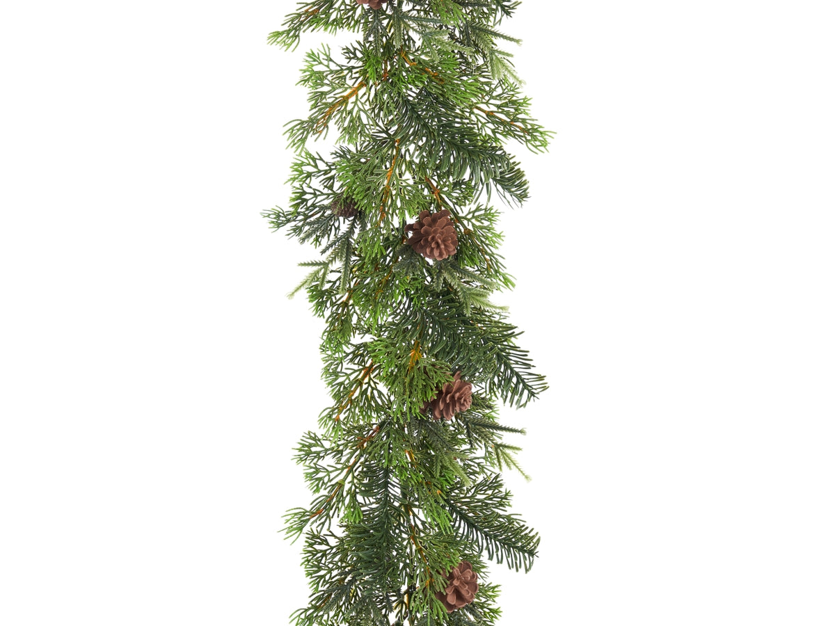 Ghirlanda di pino nobilis verde 170cm