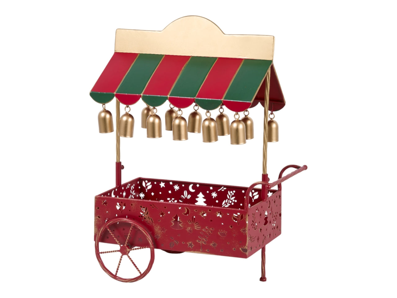 Carrettino espositore in metallo 42x26x57cm