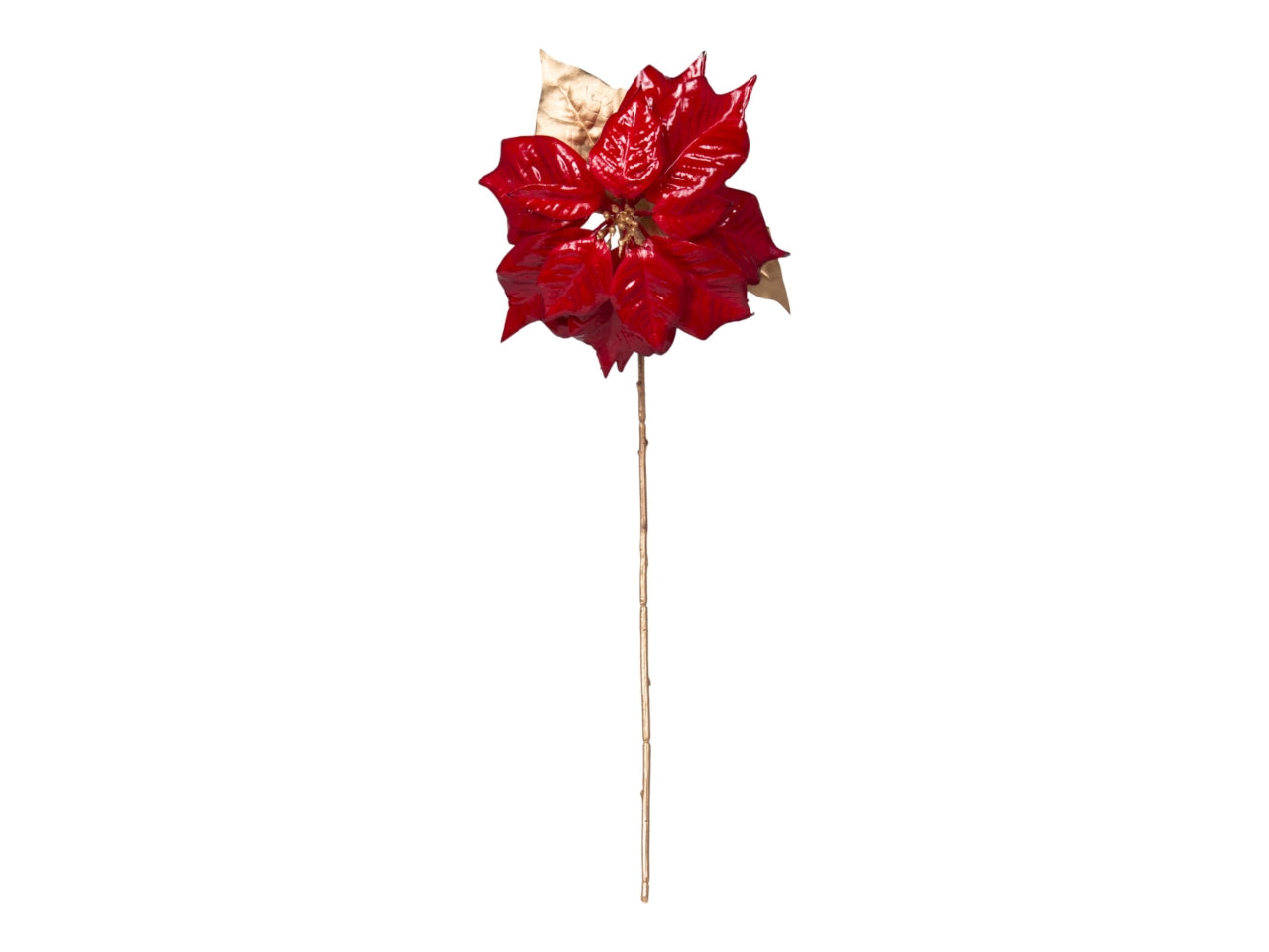 Ramo stella di natale 58cm lucida rossa