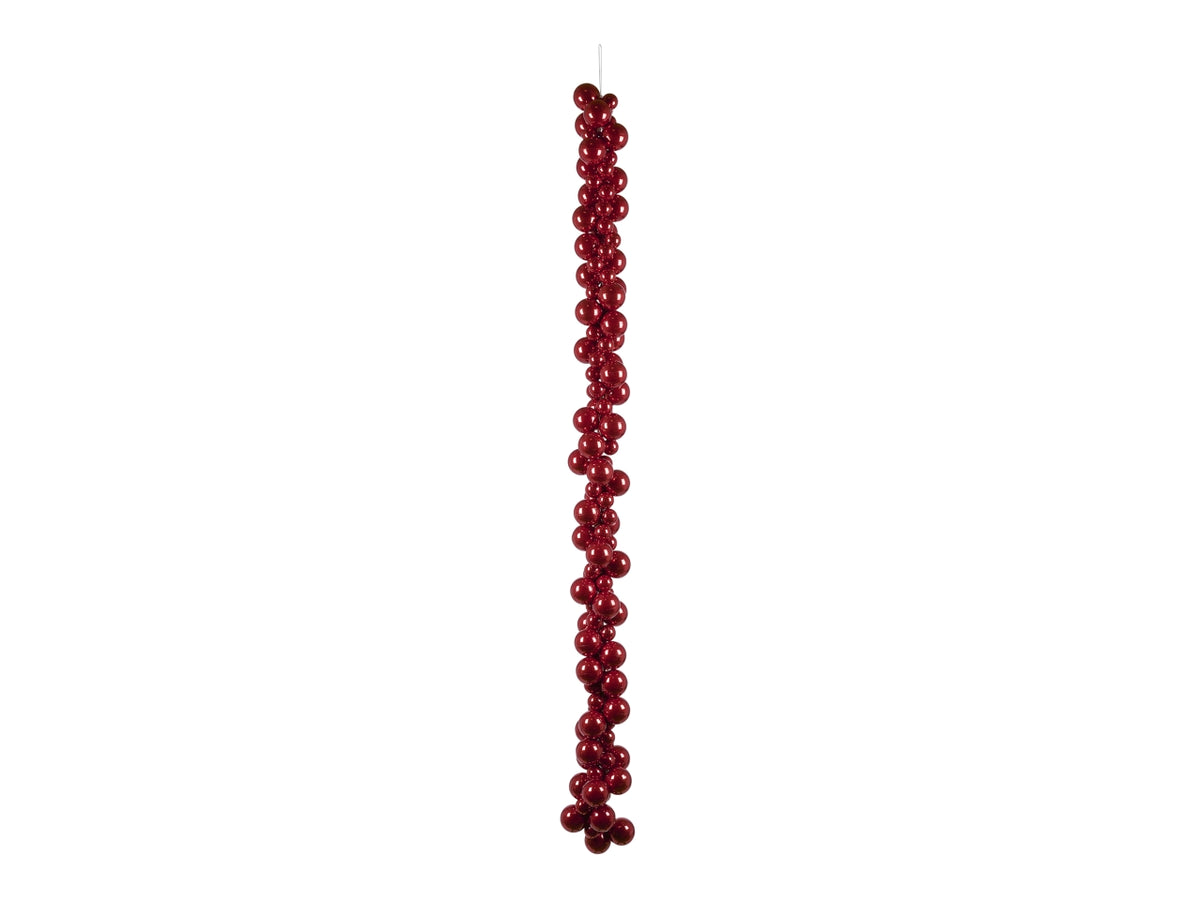 Ghirlanda 135cm con 120 palline rosse