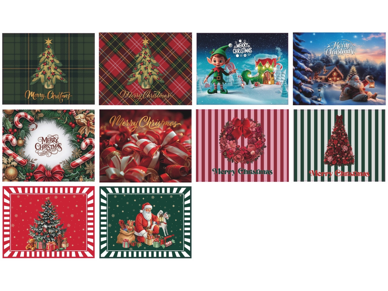 Tovaglietta natalizia in pp 45x35cm, 10 decori assortiti
