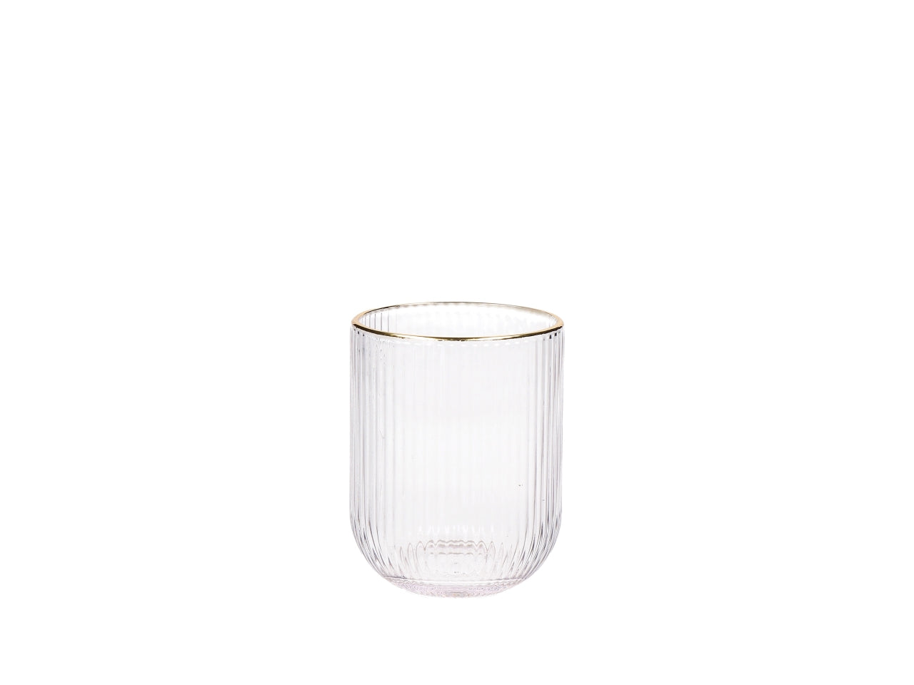 Set 6 bicchieri Eloma 26cl in vetro trasparente con bordo oro