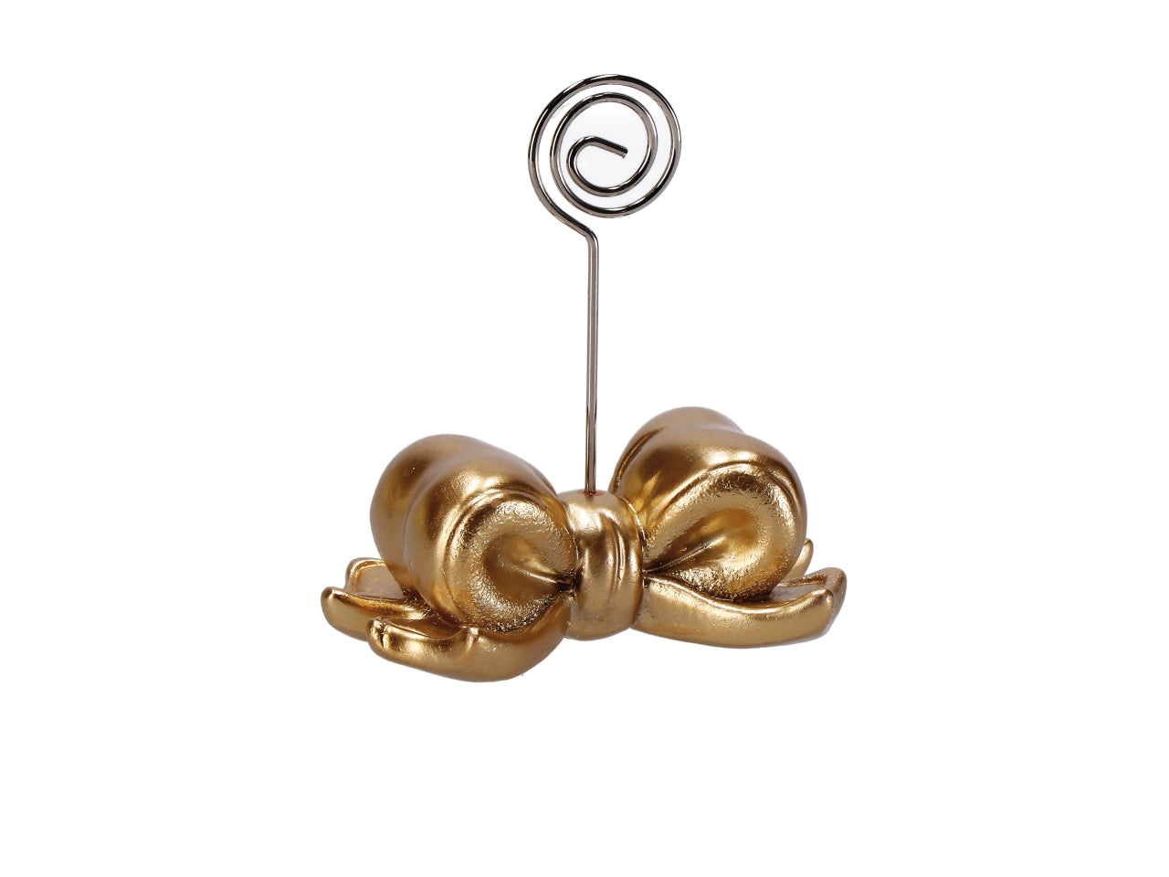 Segnaposto con fiocco in resina 8x5xh.9cm, 2 colori assortiti