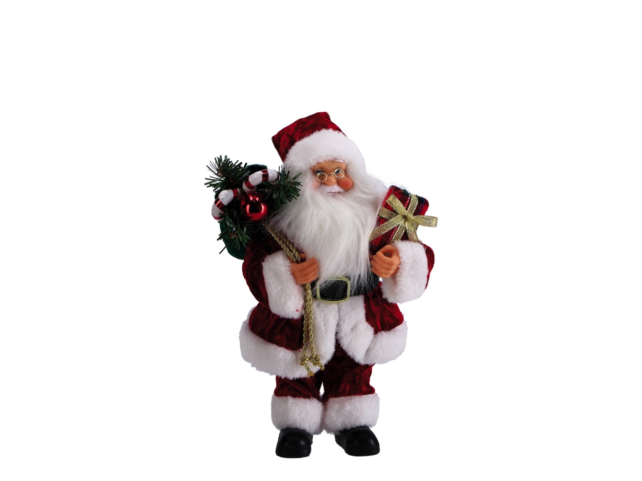 Babbo Natale maxi in plastica oro 30x20xh.85cm