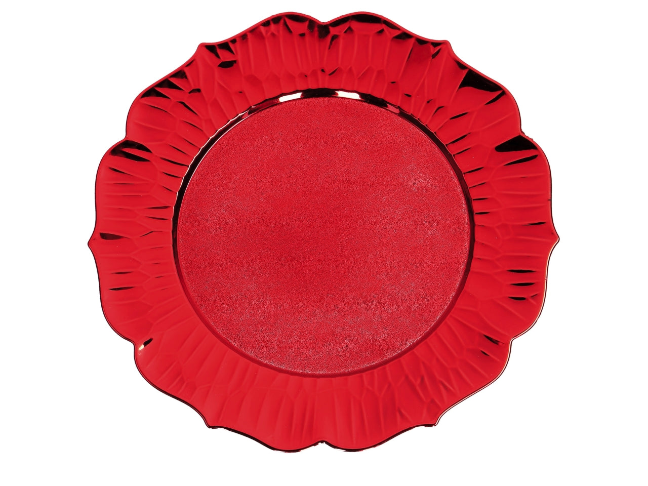 Sottopiatto rosso 33cm, 2 modelli assortiti