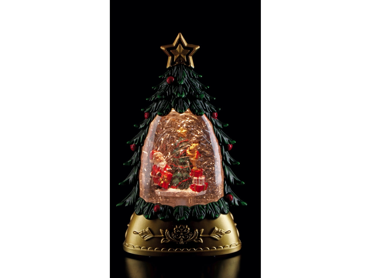 Albero ampolla in plastica con musica e led 13x7xh.23cm