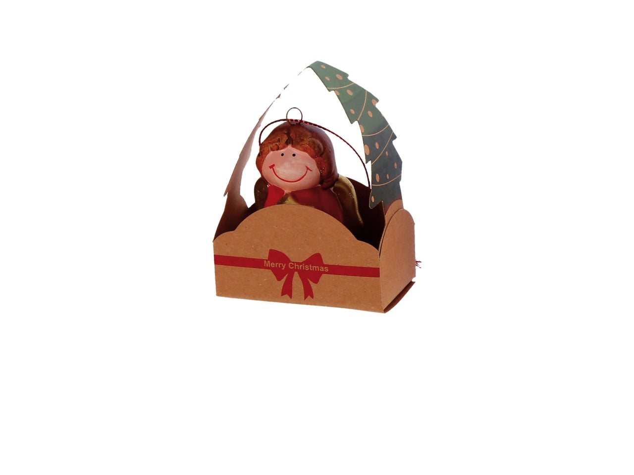 Appendino personaggio in terracotta 6x8cm, 4 modelli assortiti