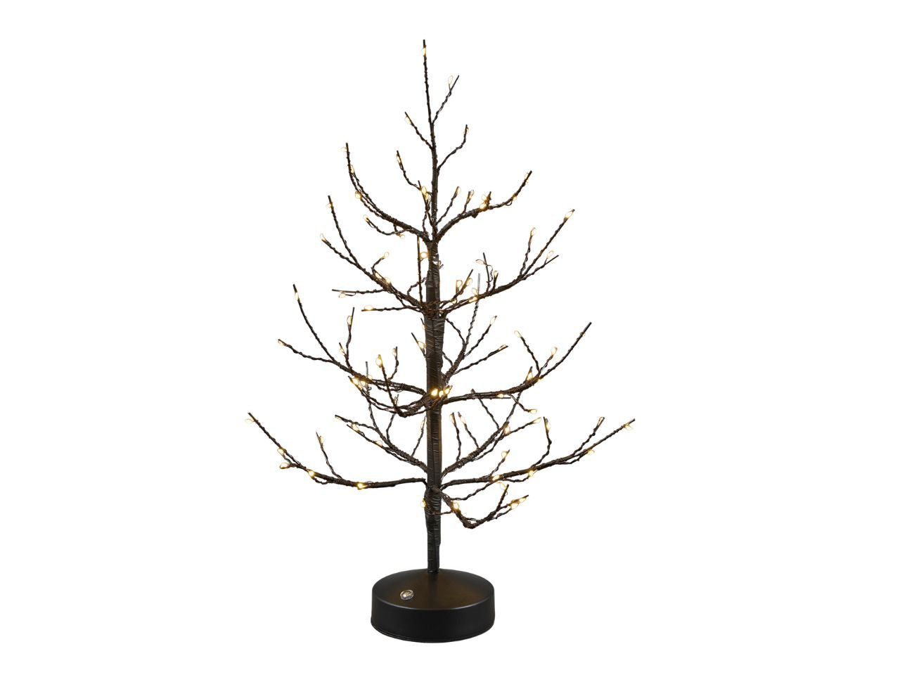 Albero faggio 45cm nero con 90miniled bianco