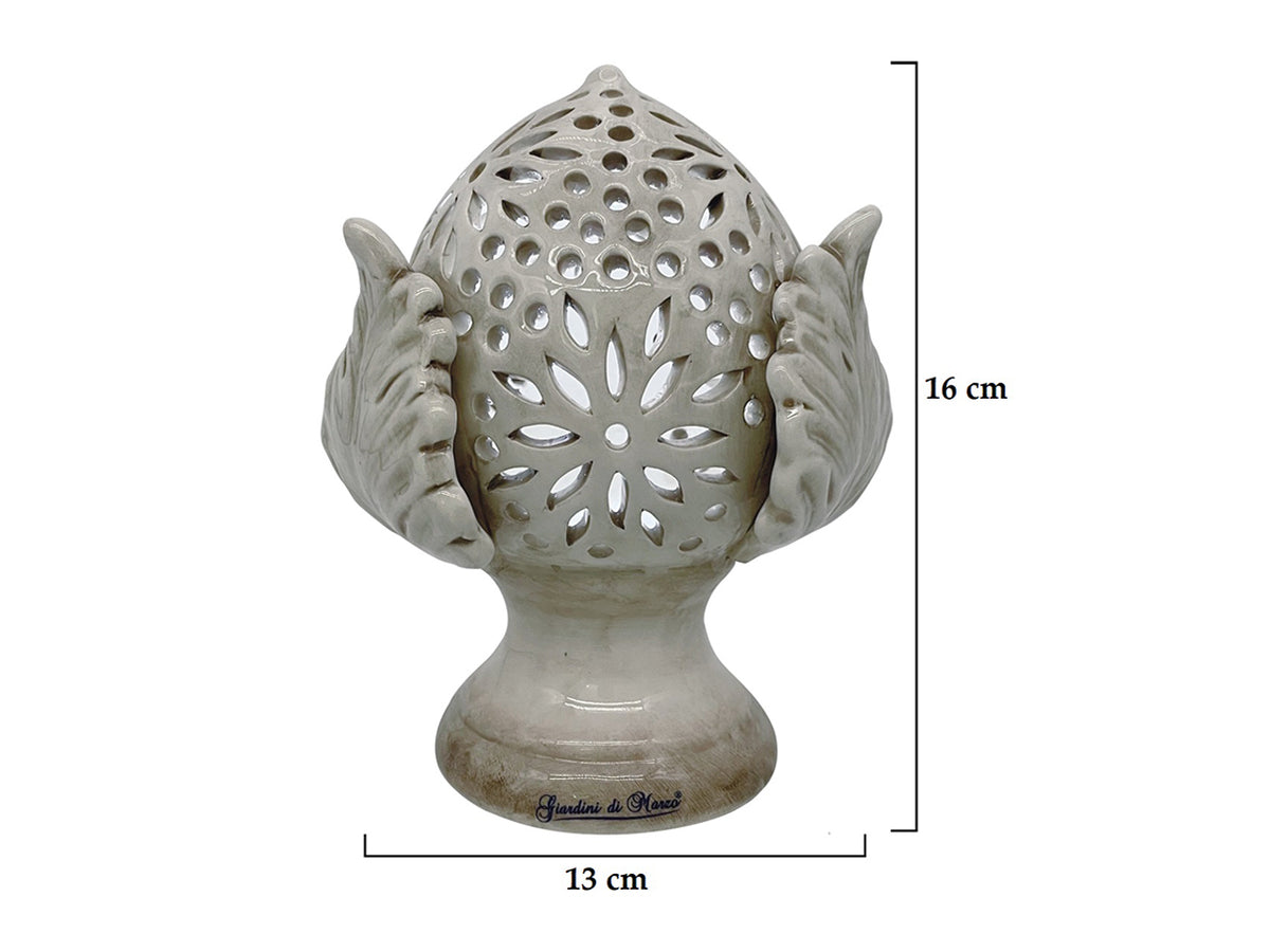 Pumo grande anticato forato h.16cm