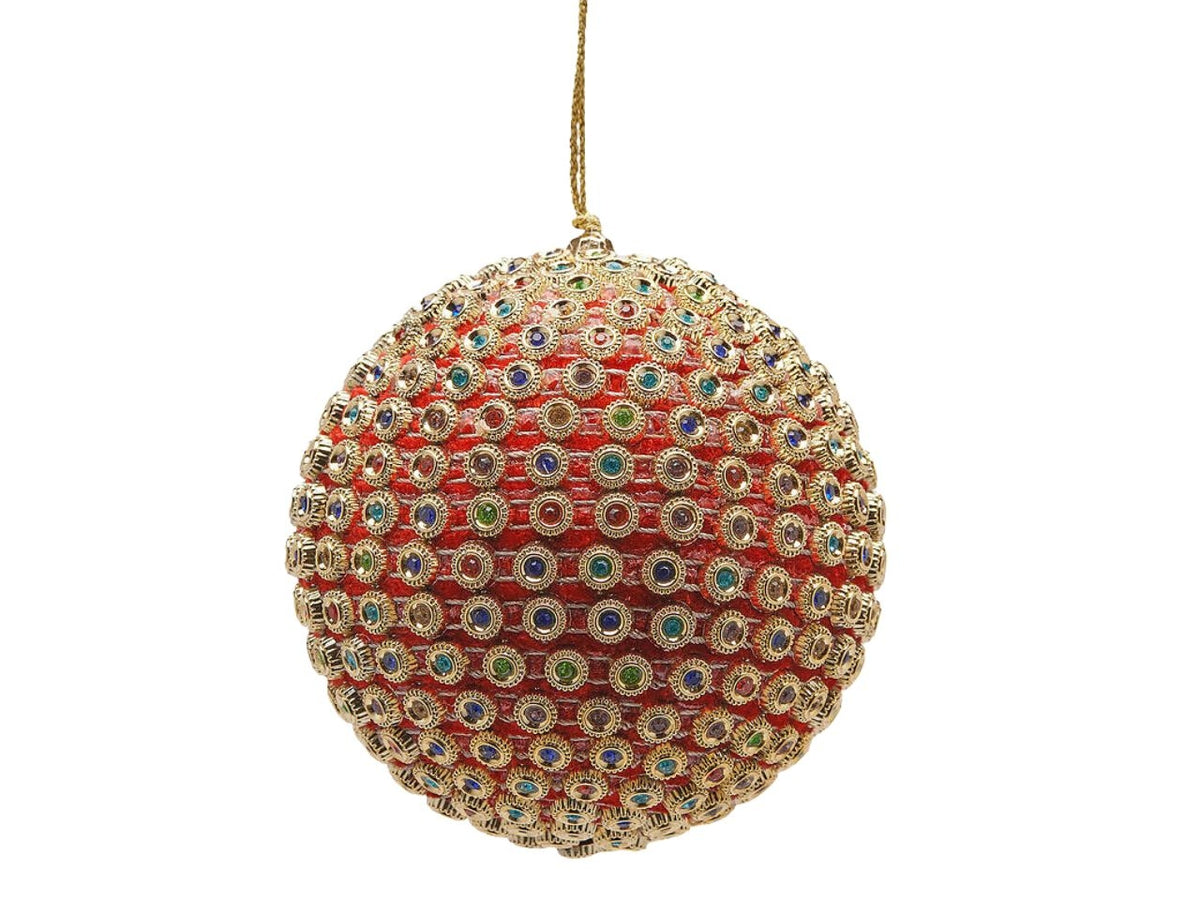 Palla infinity in tessuto e poliestere colore rosso mix d.10cm
