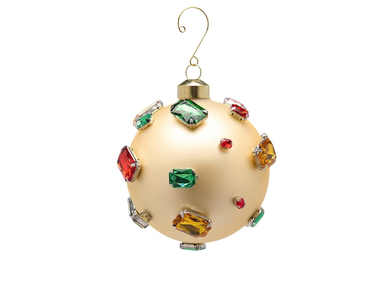 Palla super gemme in vetro colore oro d.10cm
