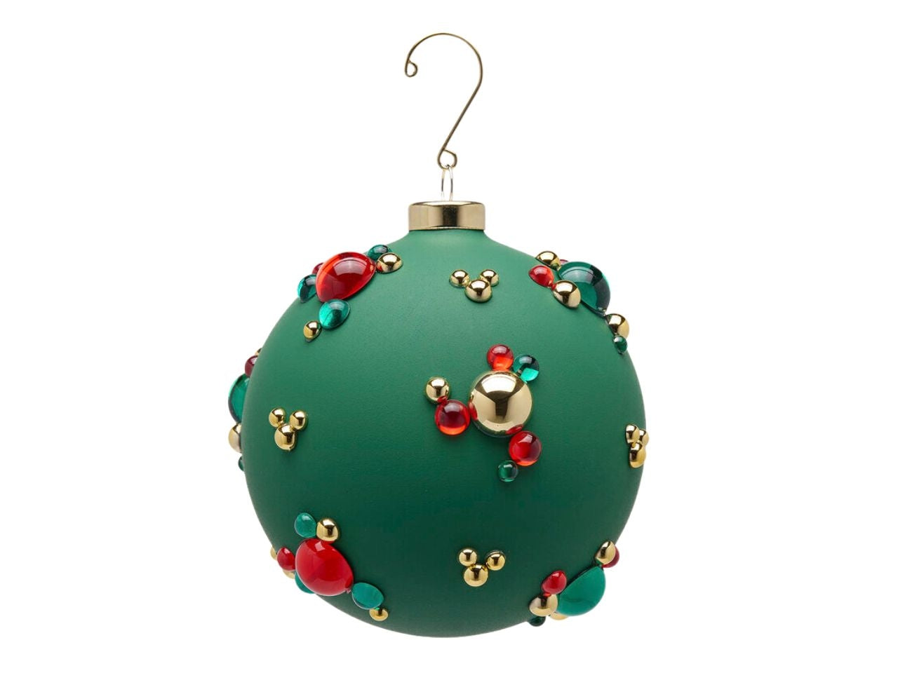 Palla bolle in vetro colore verde d.12cm