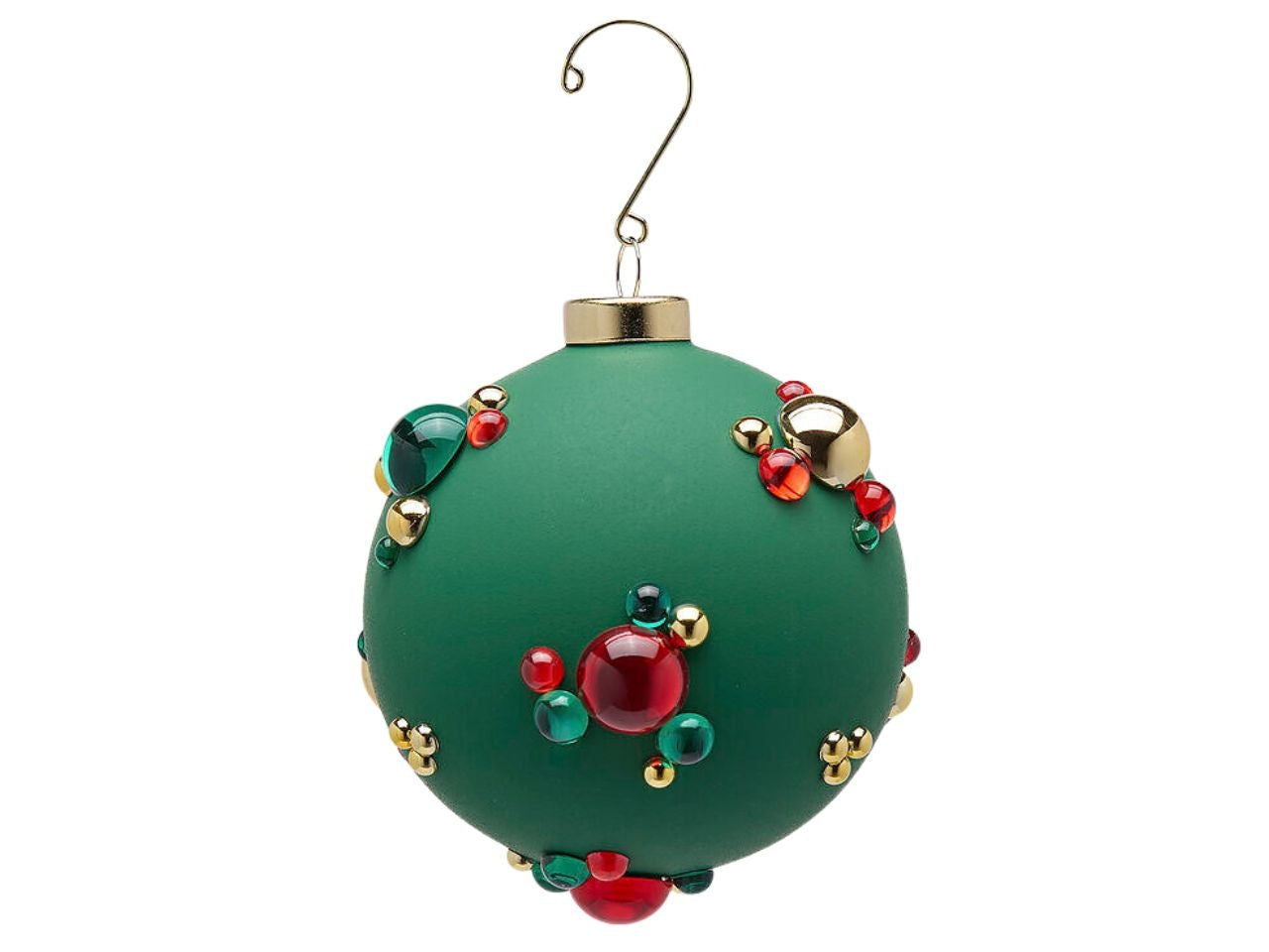 Palla bolle in vetro colore verde d.10cm