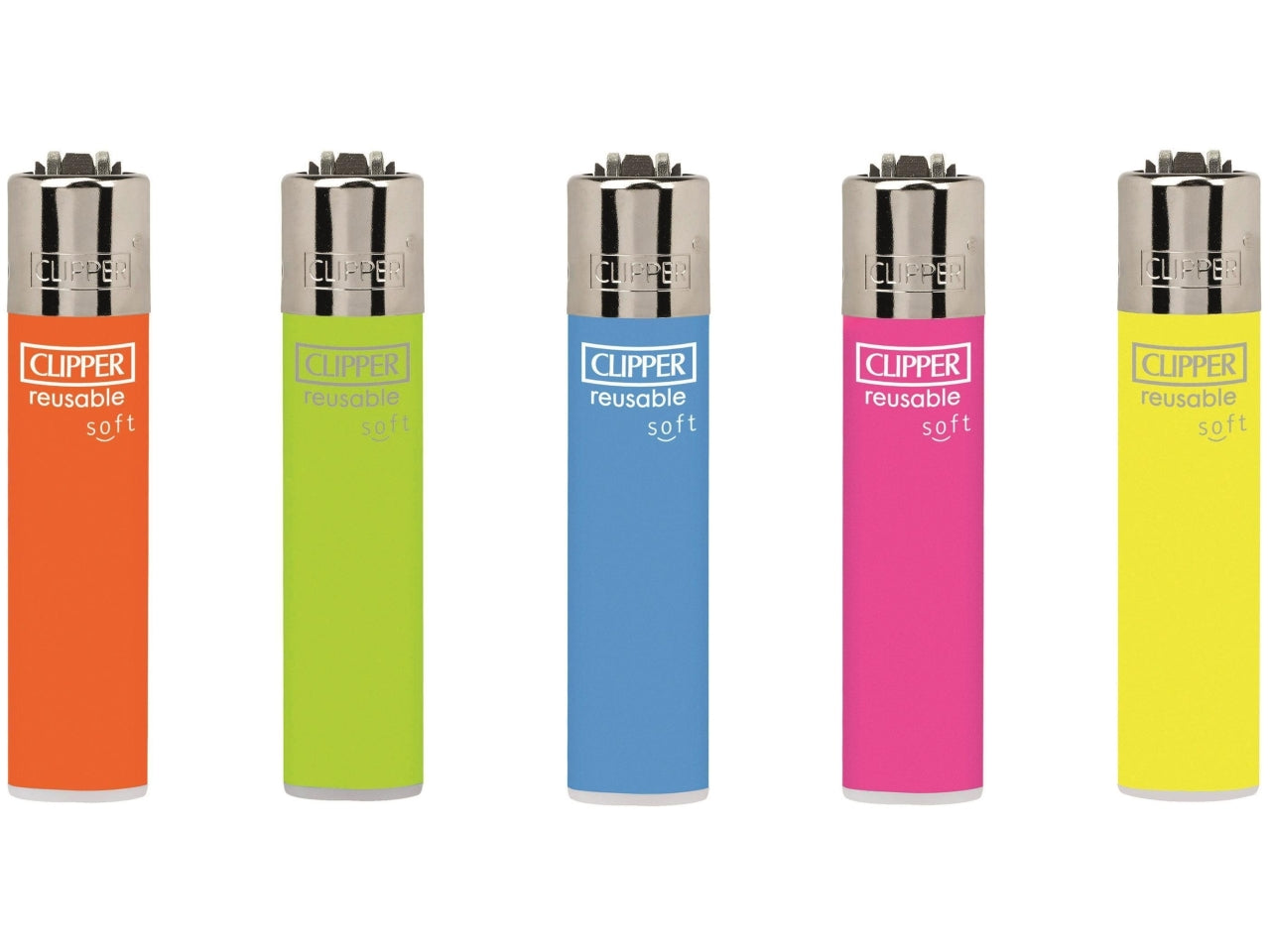 Accendino clipper soft touch fluo set da 48 accendini $