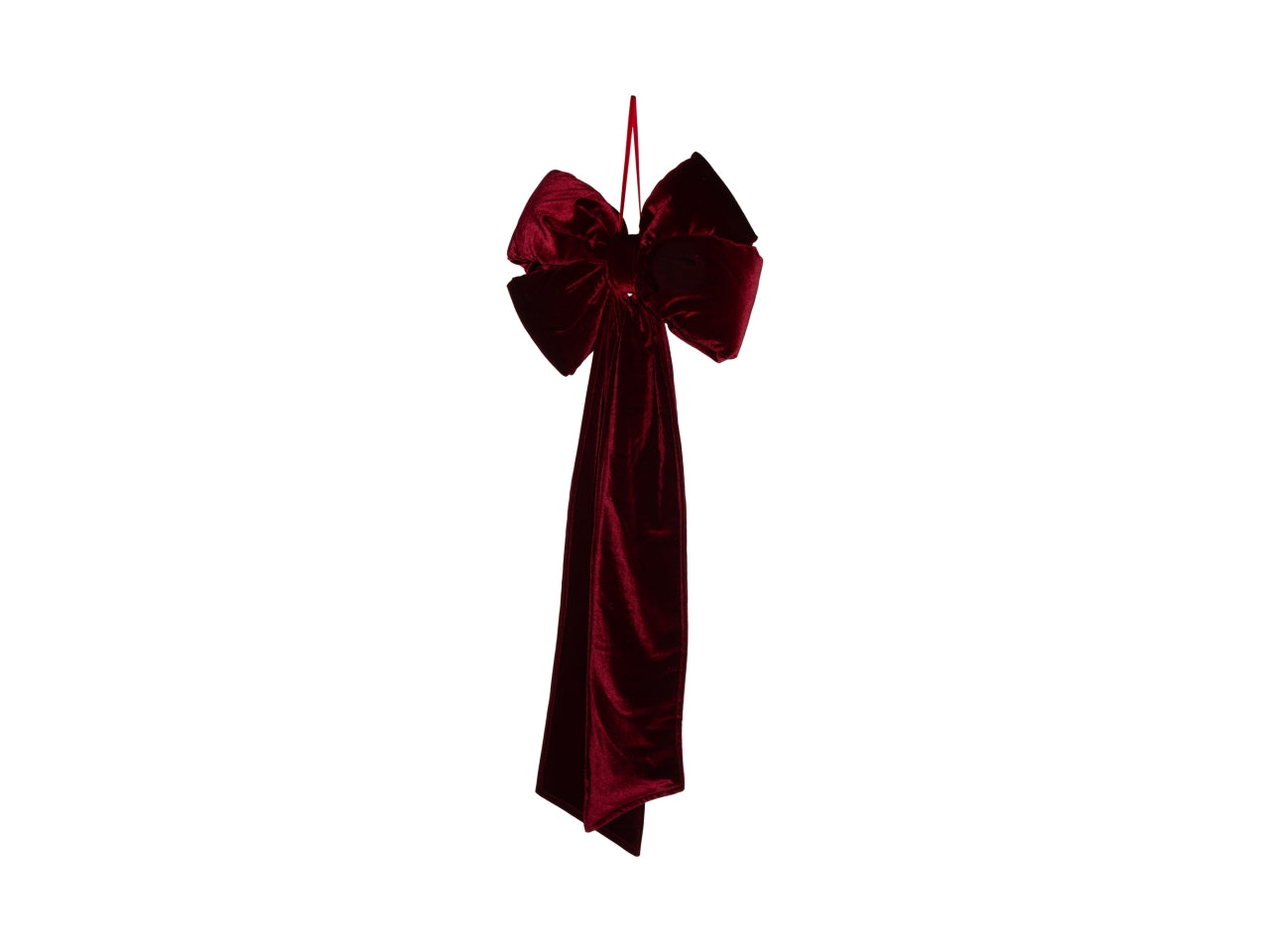 Fiocco decorativo maxi 90cm in velluto bordeaux