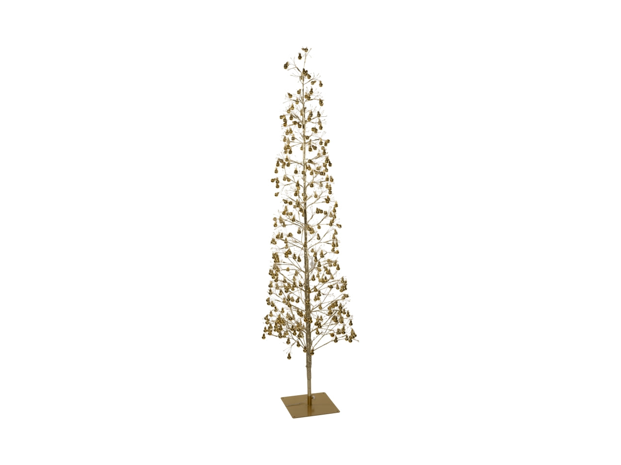 Albero di Natale 180cm in pvc con palle oro e 1600 luci led oro