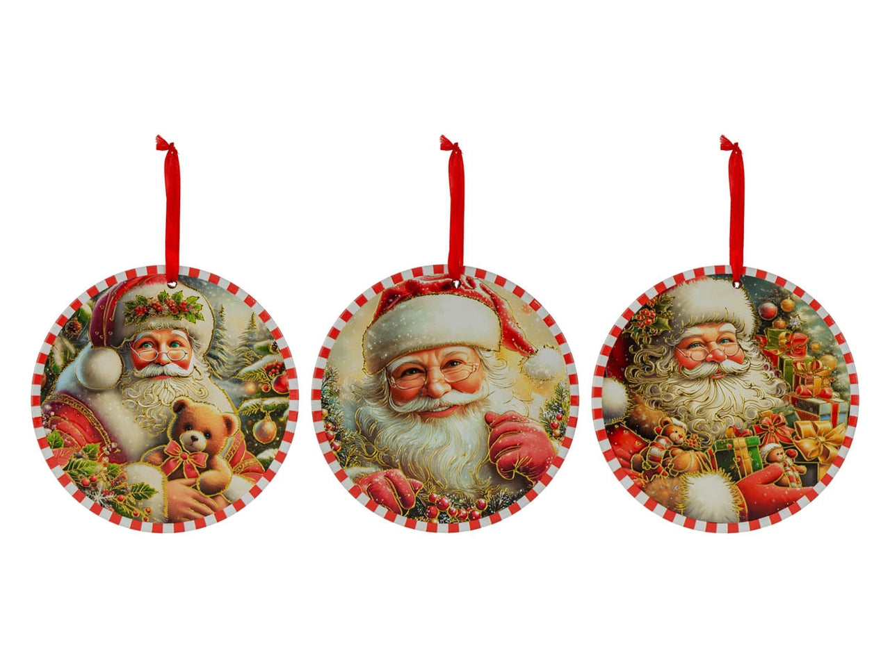 Sottopentola natalizio 20cm con babbo natale astucciato in 3 assortimenti