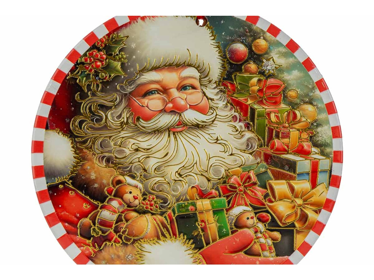 Sottopentola natalizio 20cm con babbo natale astucciato in 3 assortimenti