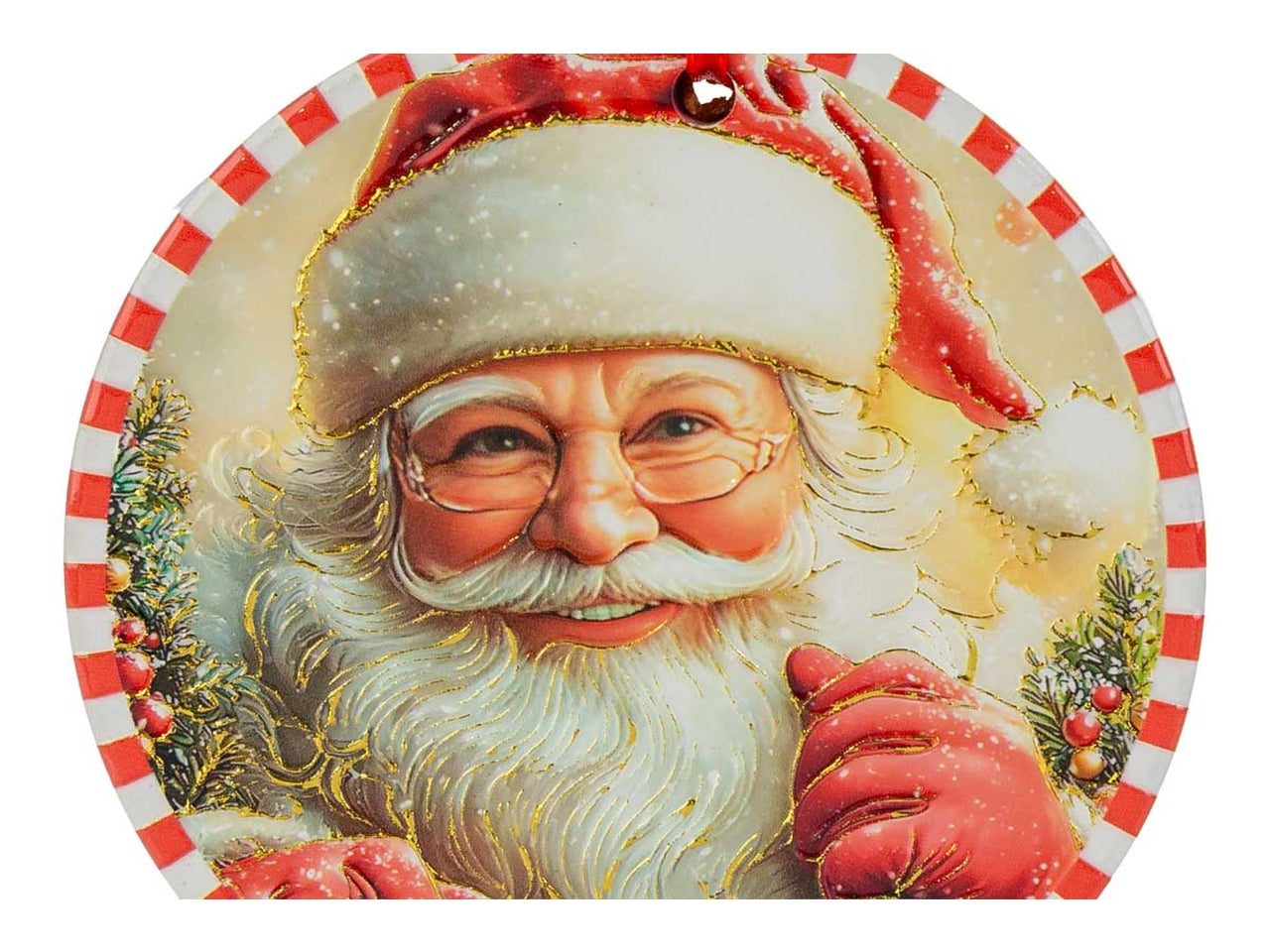 Sottobicchieri natalizi set 3 pezzi 11cm con babbo natale in 3 assortimenti