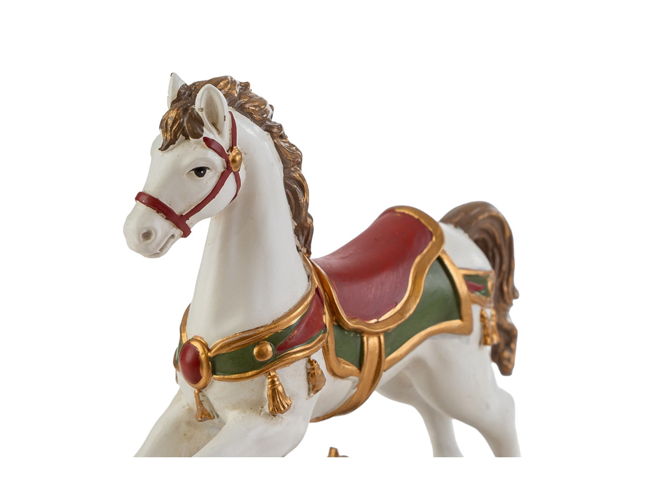 Cavalluccio a dondolo in resina 13,5x3,5xh.14cm