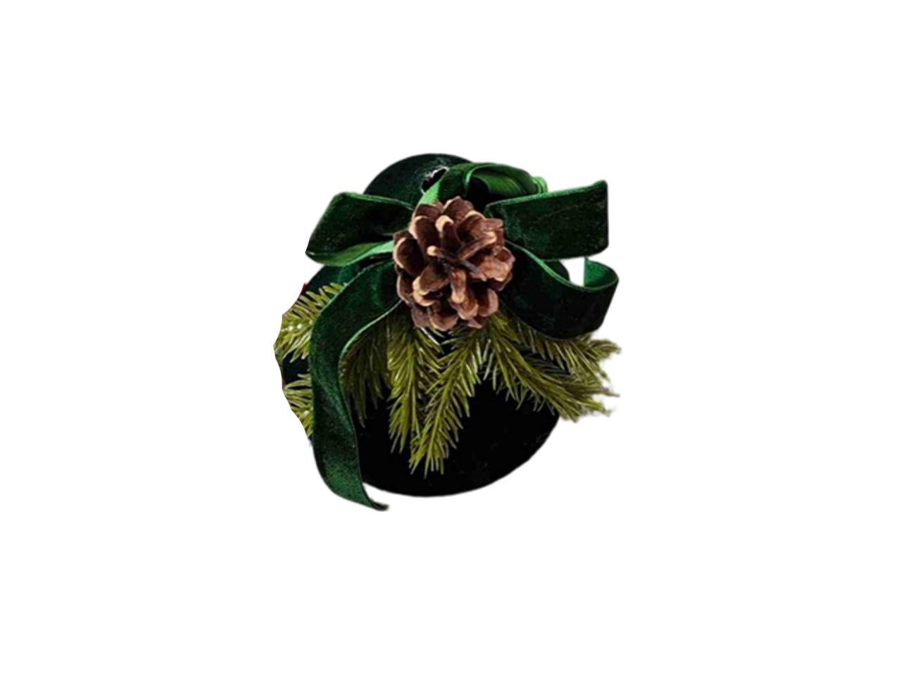Campana 6xh7cm in metallo verde con decorazione