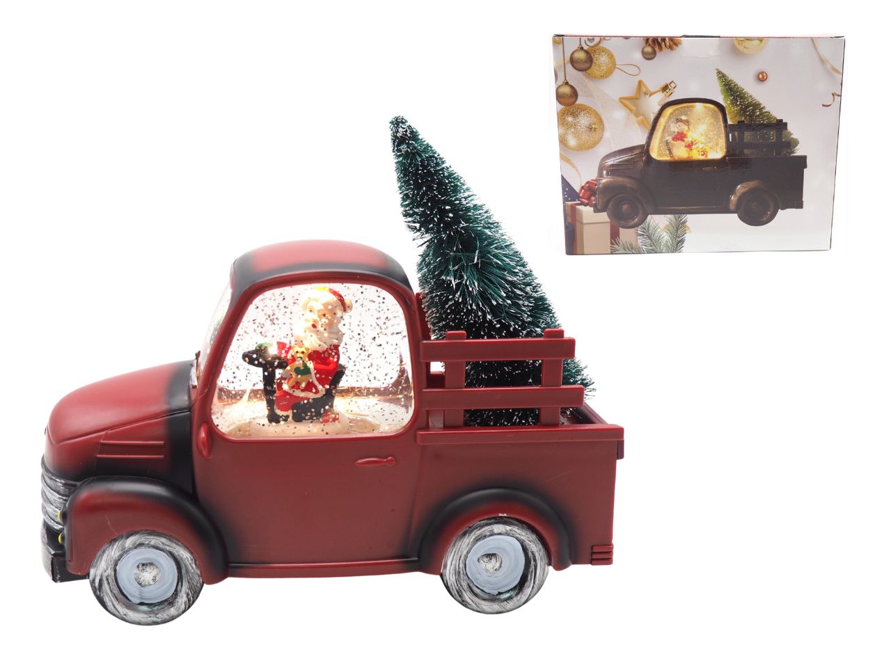 Furgincino con acqua, neve, luci e movimento 24xh15cm