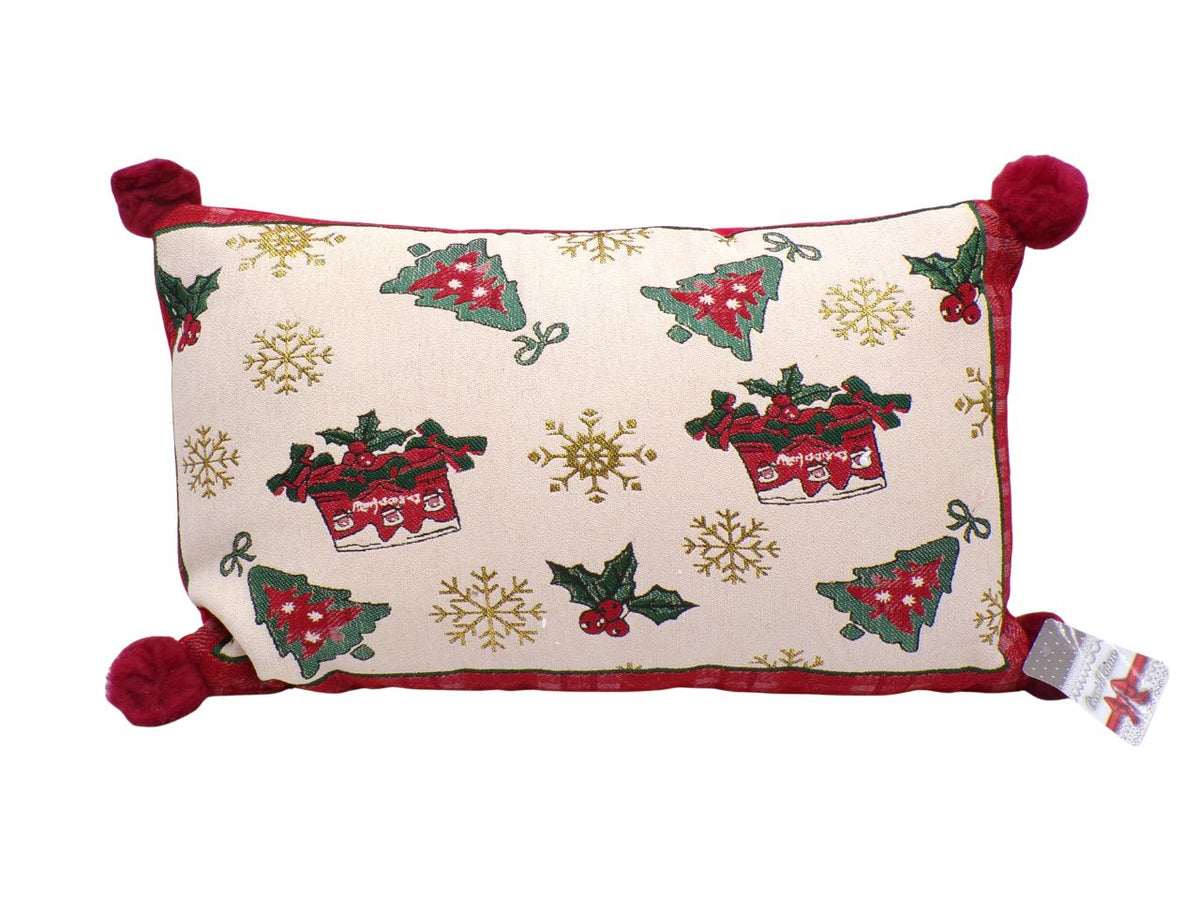 Cuscino holly 30x50cm in tessuto con disegni assortiti