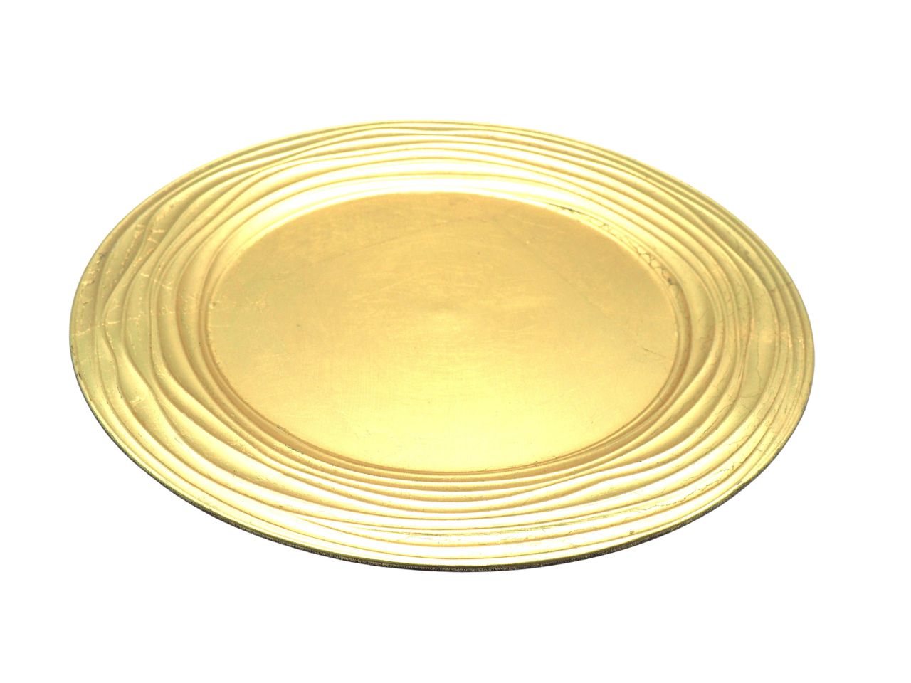 Piatto in plastica 33cm bordato oro