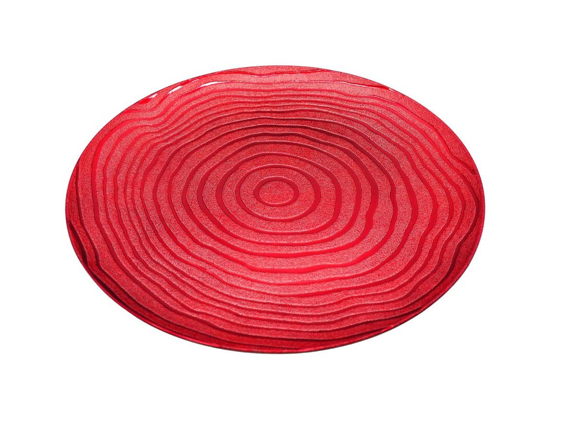 Piatto in plastica 33cm rosso