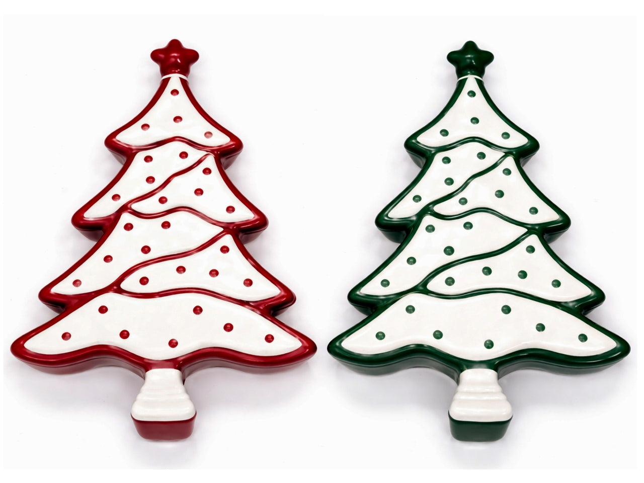 Scatola Albero Natale 27x21x10,5cm in 2 colori assortiti