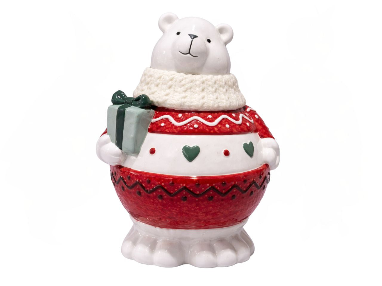 Barattolo ceramica orso 13,6xh.17,3cm