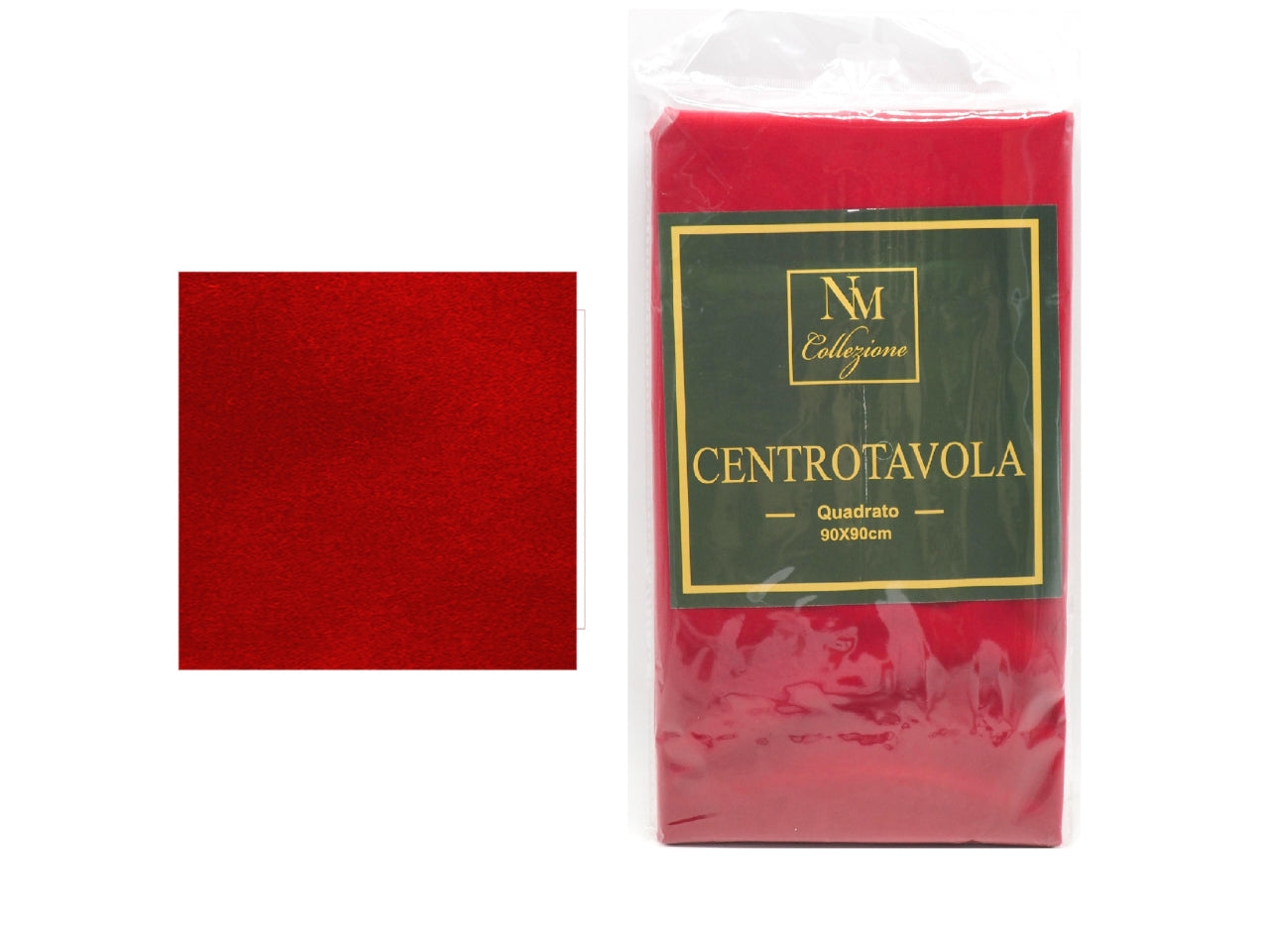 Tovaglia 90x90cm in velluto rosso