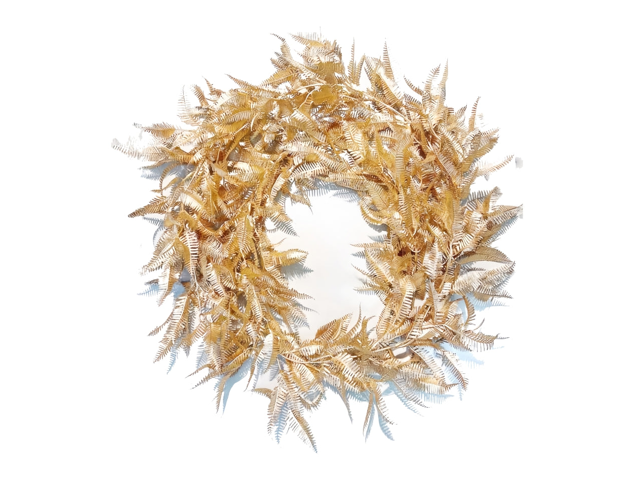 Ghirlanda 200cm con foglie metallizzato oro