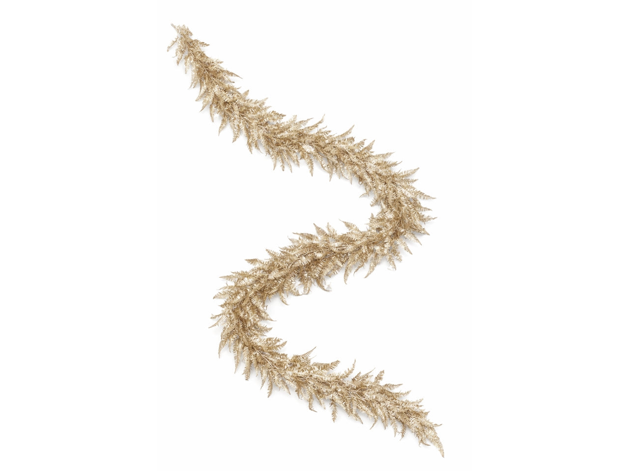 Ghirlanda 200cm con foglie metallizzato champagne