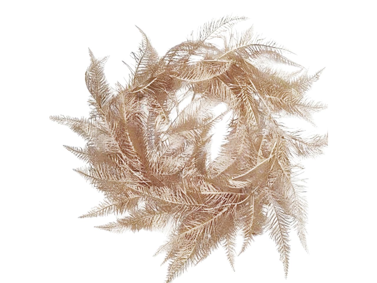 Ghirlanda 200cm con foglie metallizzato champagne
