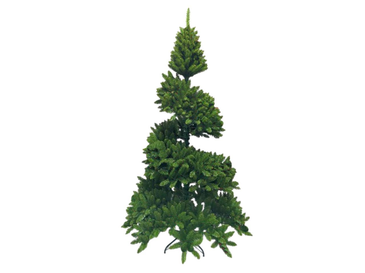 Albero spirale 220cm a caduta verde con 1200 tips