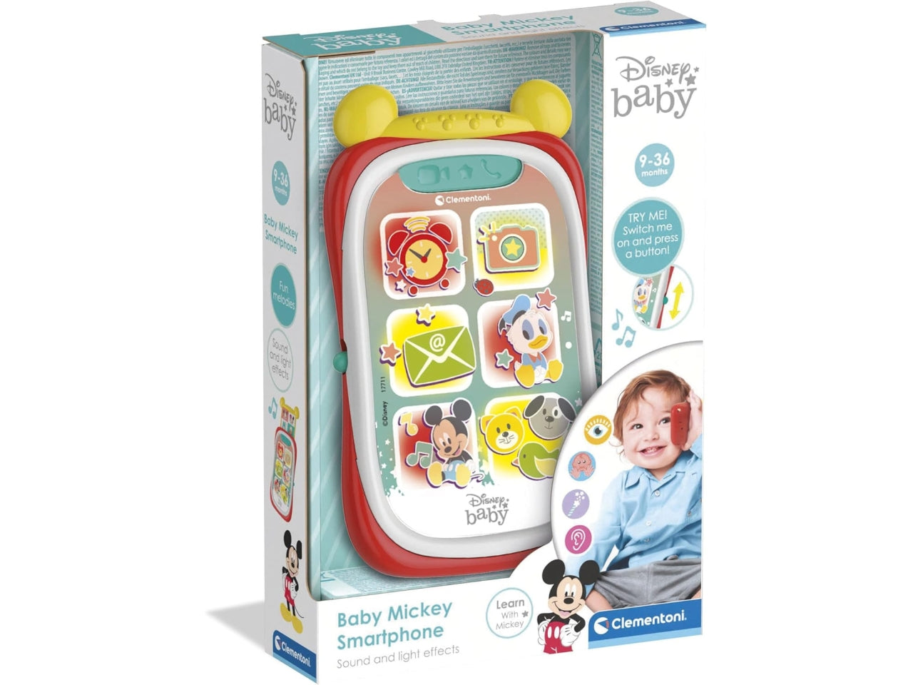 Disney baby Mickey Telefono Giocattolo Gioco Elettronico educativo - clementoni