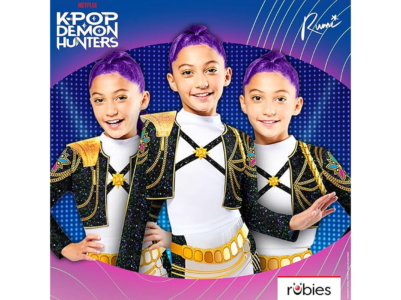 Costume Kpop Rumi golden, taglia XS 5-6 anni