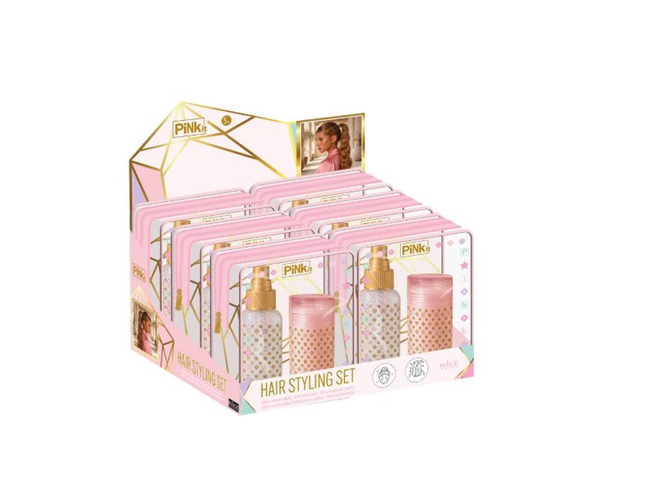 Pink it hair styling set