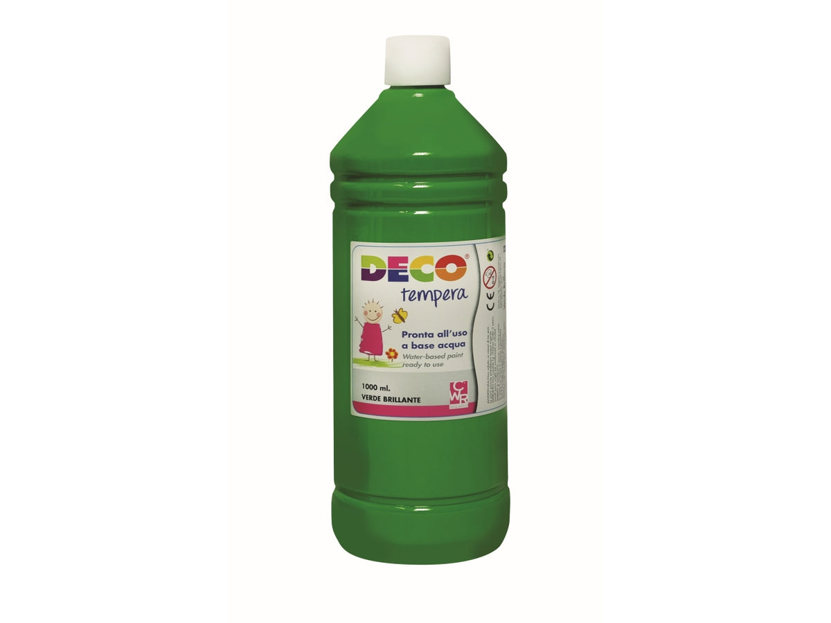 Flacone tempera 1000ml verde brillante