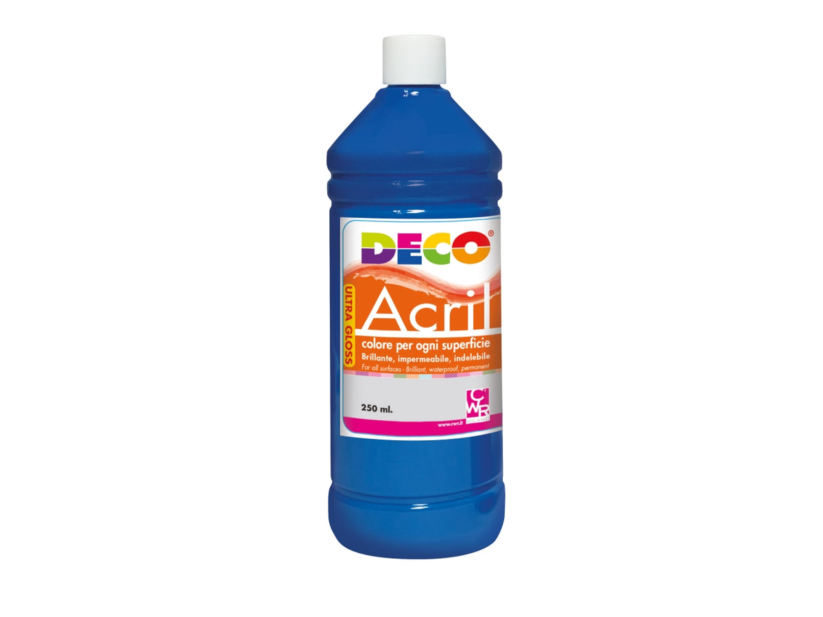 Acrilico deco 250ml blu cyan