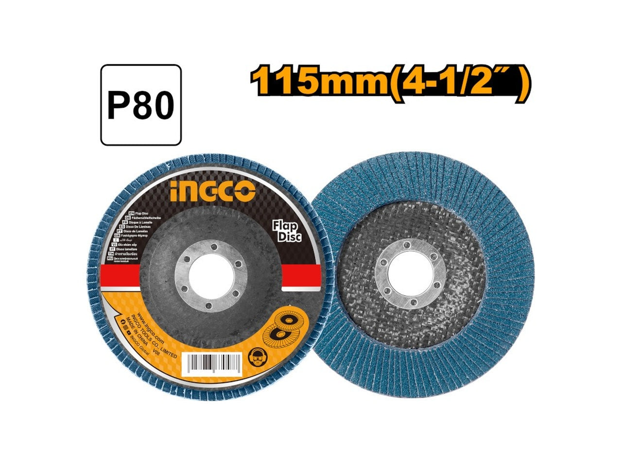 Disco lamellare 115mm zirconio p80 set da 10 dischi