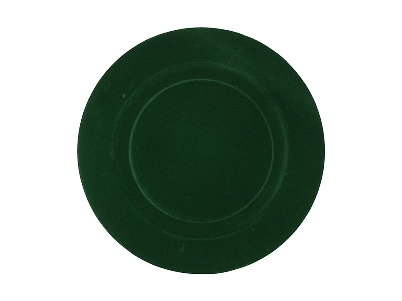 Sottopiatto effetto velluto 32,7cm verde scuro
