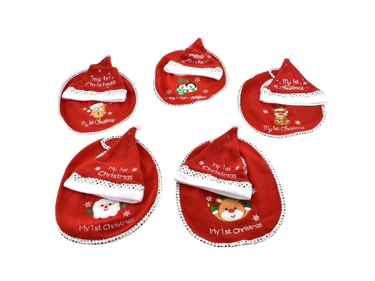 Bavetta e cappello per baby, in 5 assortimenti