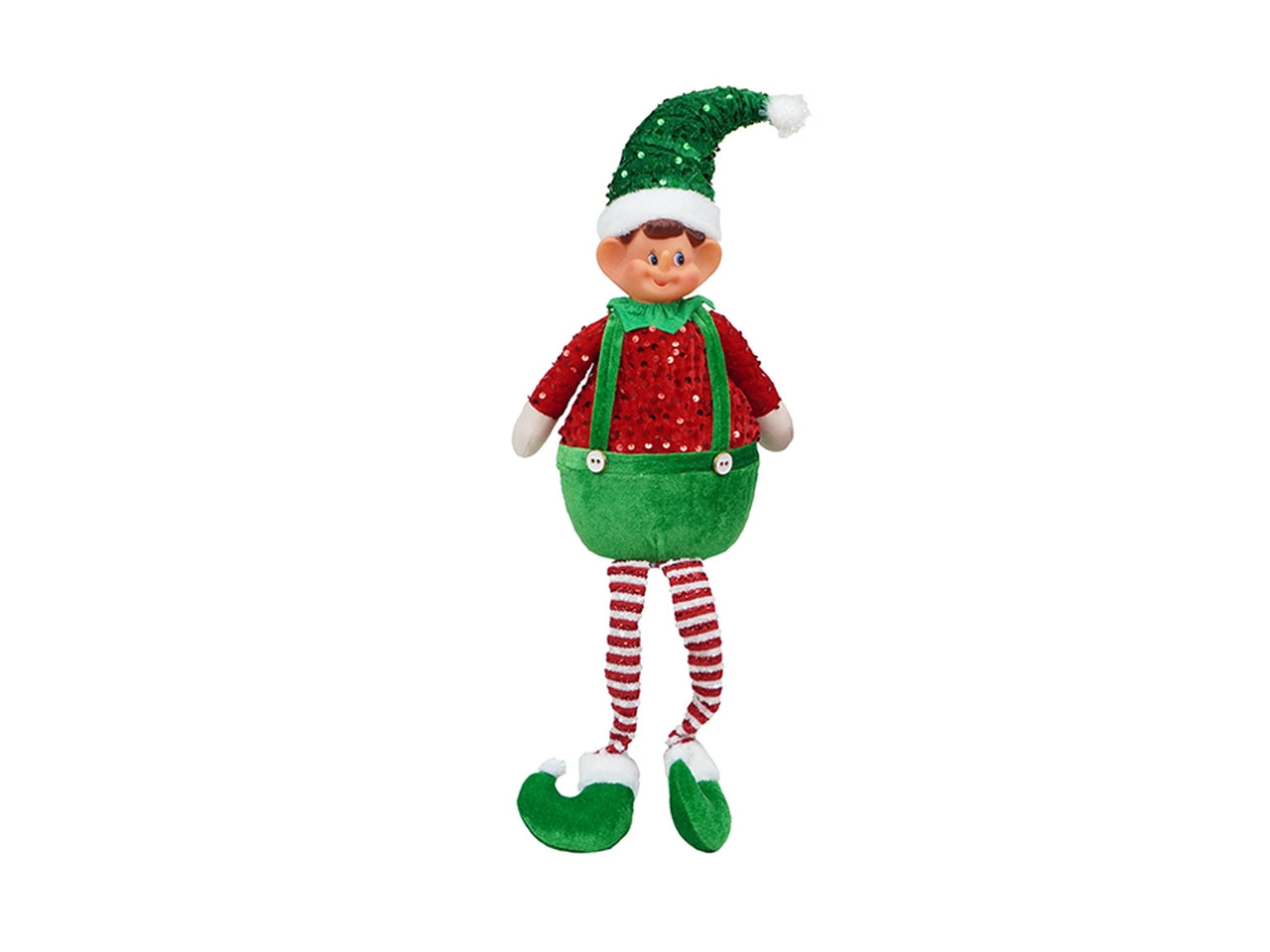 Elfo 45cm con luci e musica a batteria