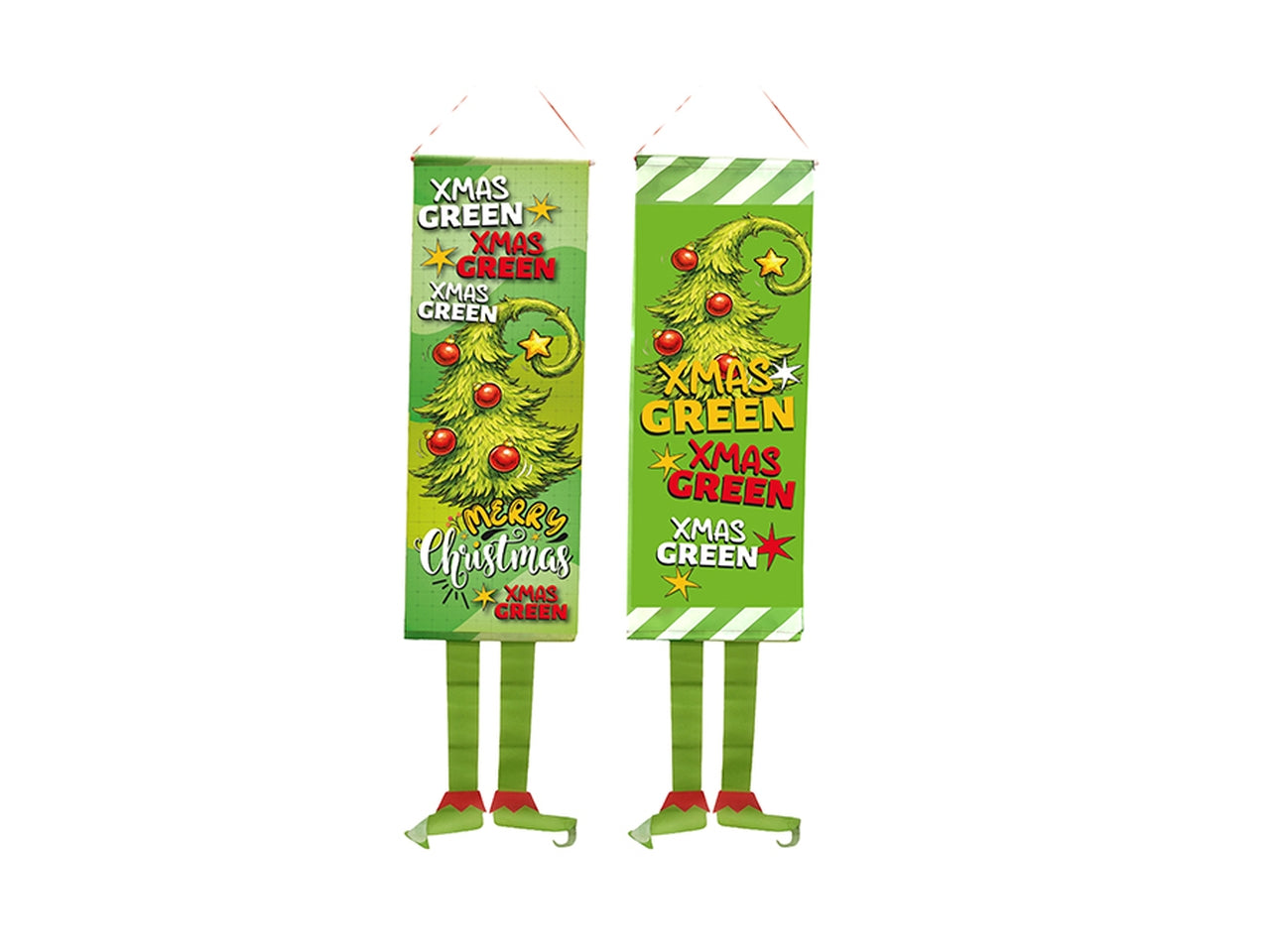 Banner maxi con gambe 40x115cm verde, in 2 assortimenti