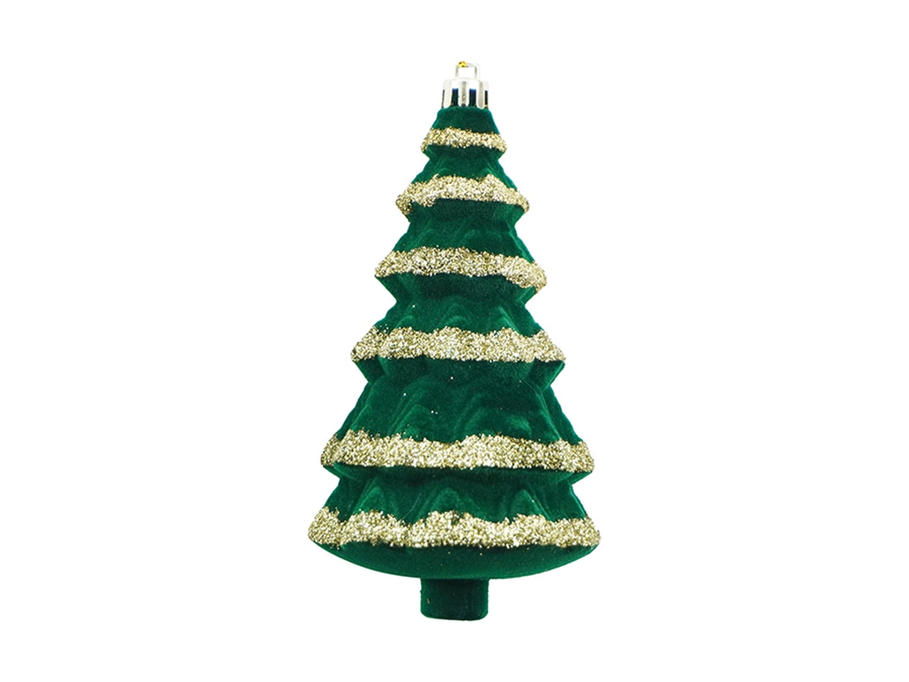 Appendino albero 7x13cm in velluto verde