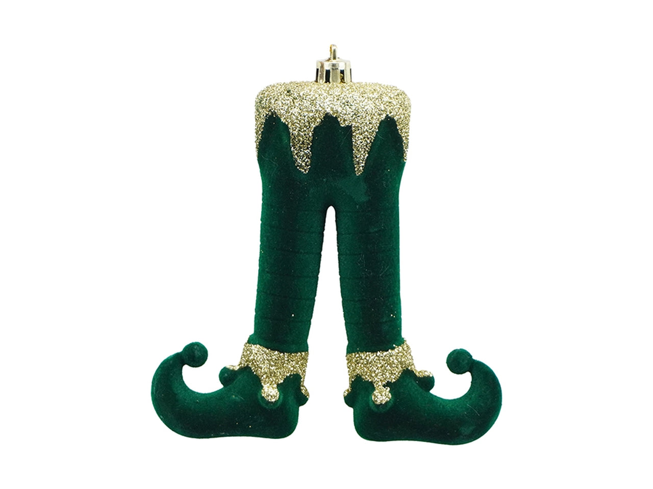 Appendino gambe di elfo 11cm in velluto verde