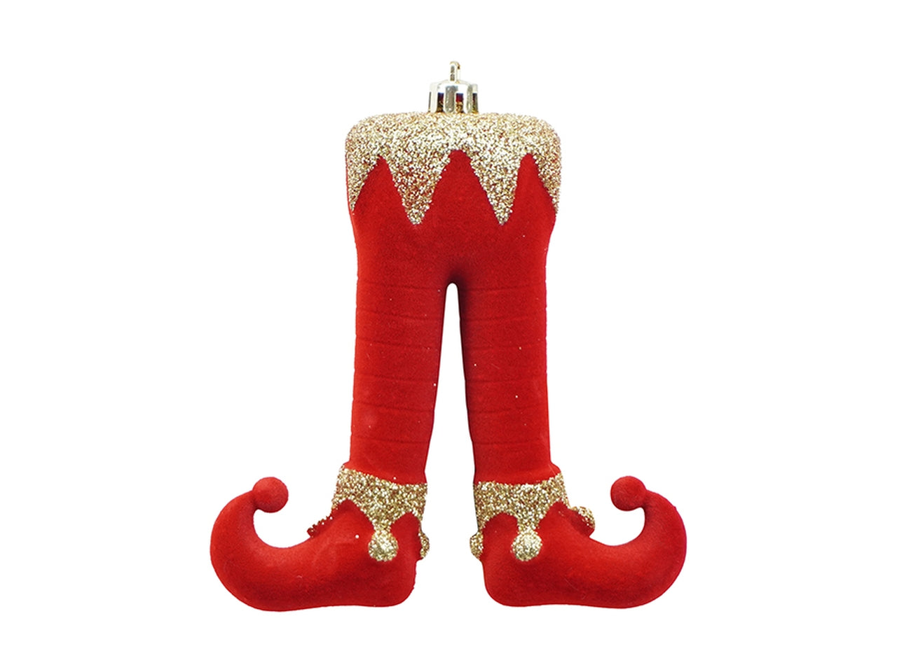 Appendino gambe di elfo 11cm in velluto rosso